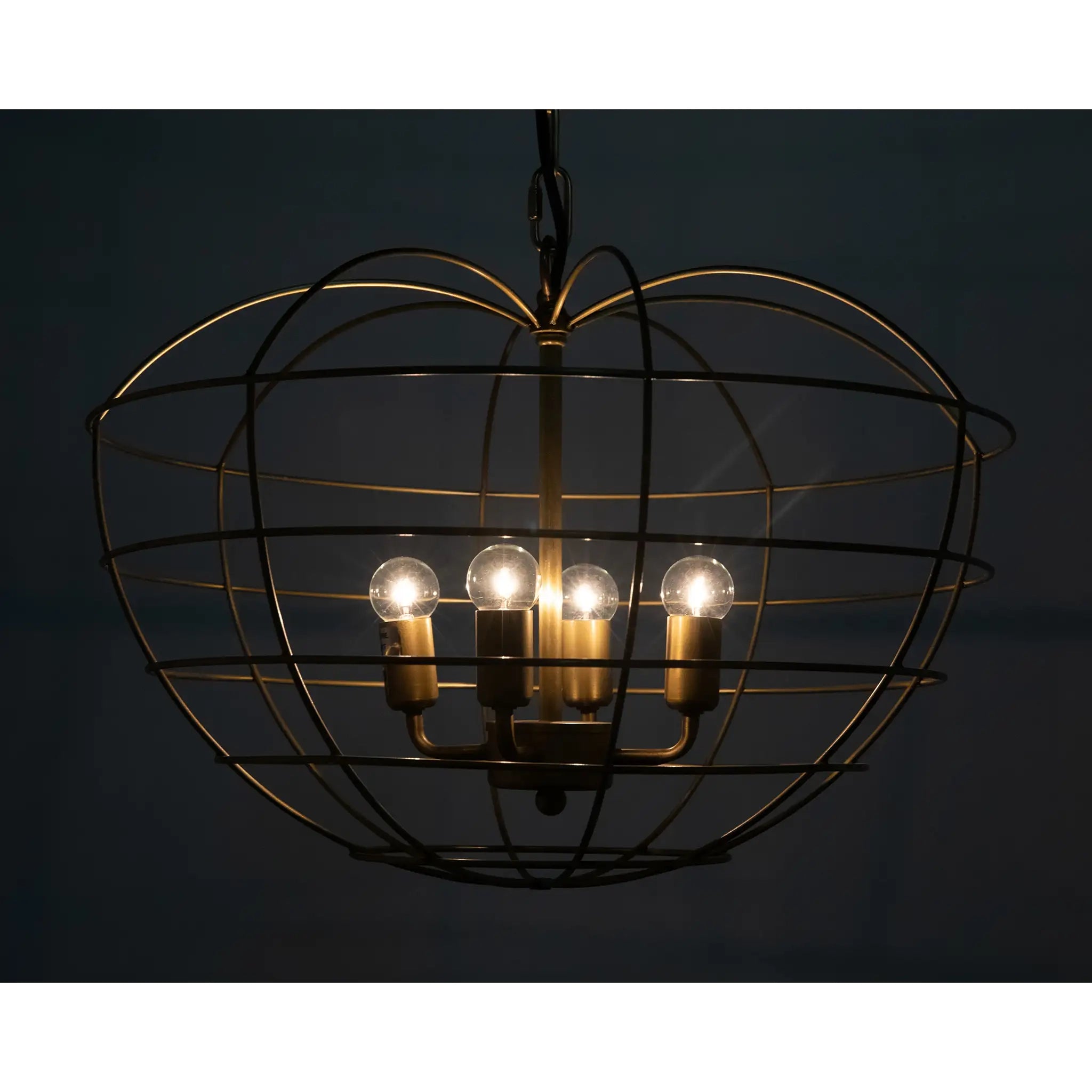 Mo Pendant, Metal with Brass Finish