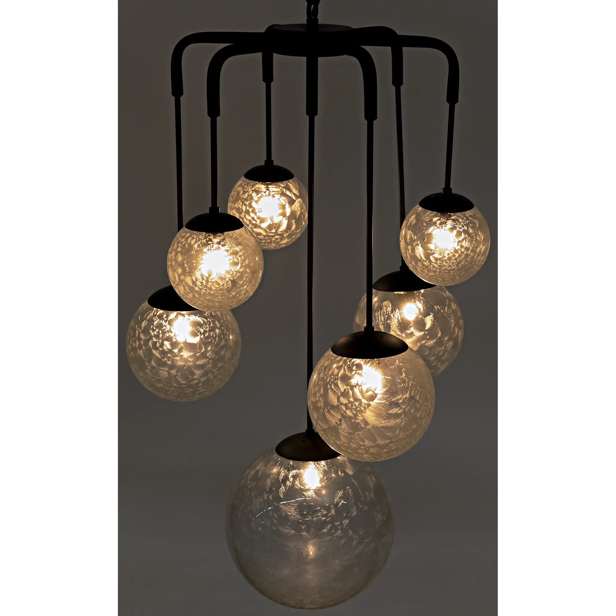 Artemis Chandelier, Iron with Black Finish