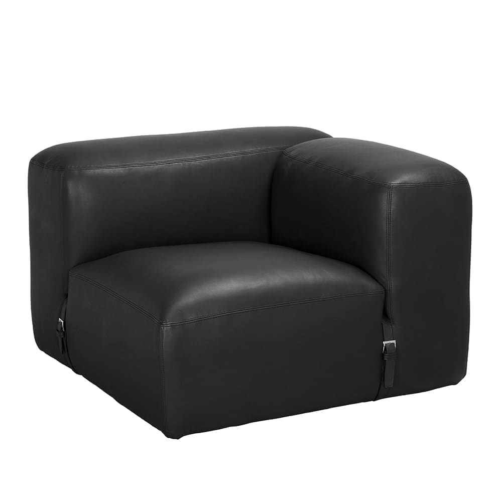Augustus Modular Sofa, Right Corner, Santosa Matte Black