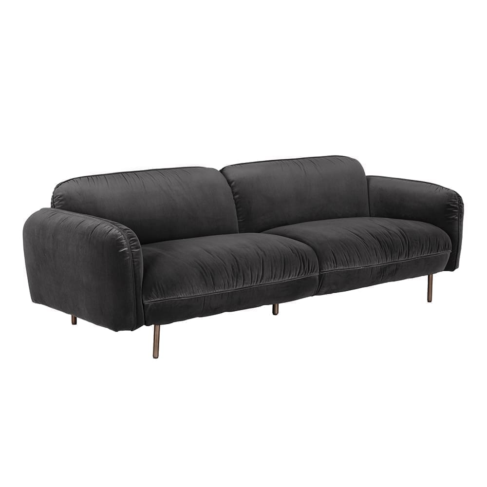 Franklin Sofa, Grey Velvet