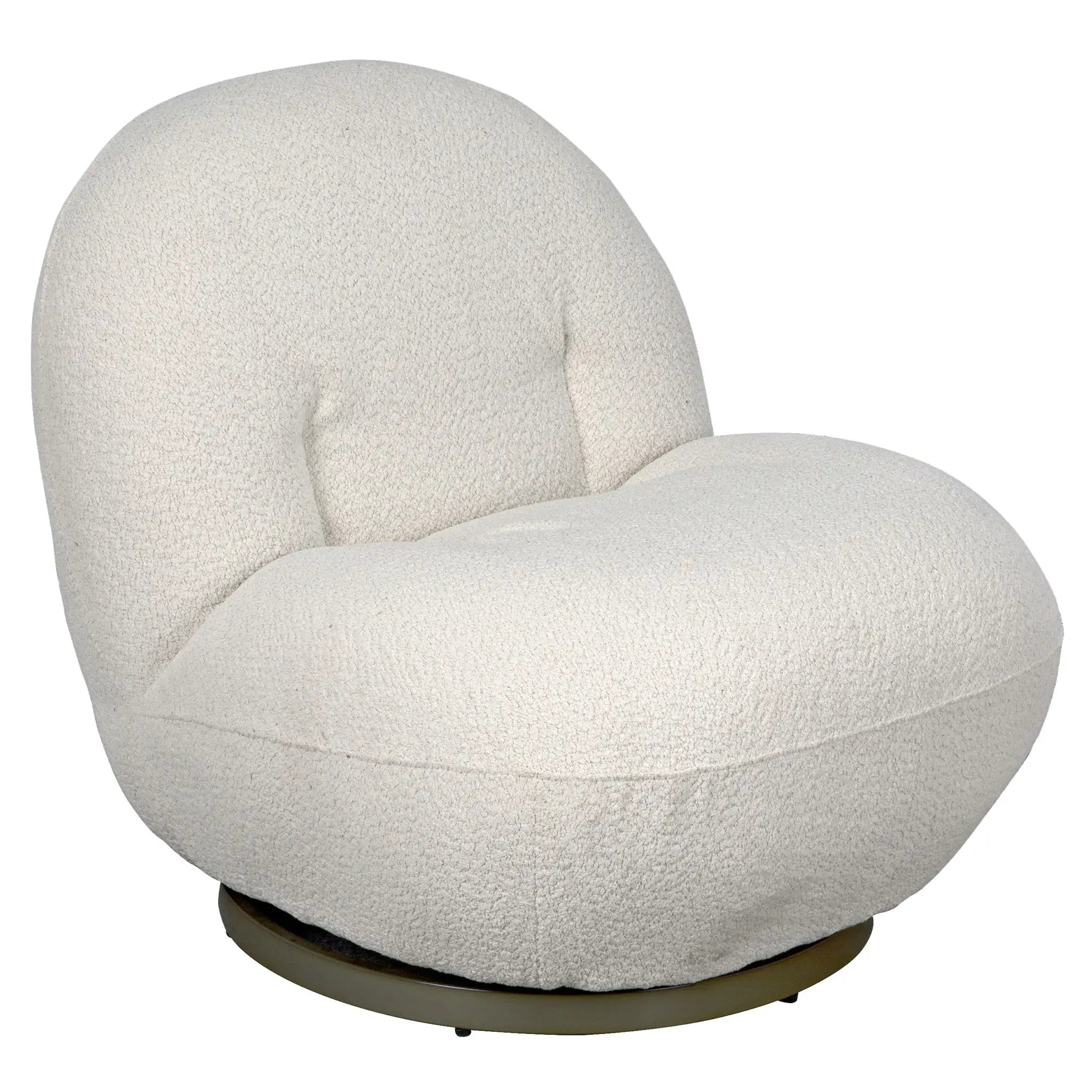 Artemis Swivel Chair, Boucle Fabric