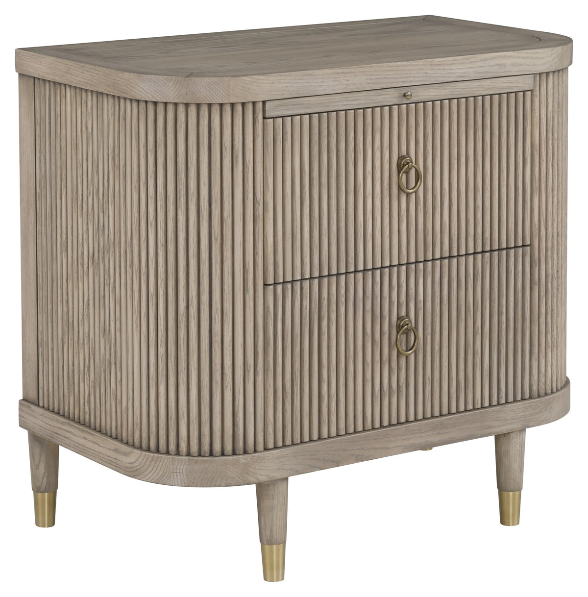 Two Drawer Demilune Nightstand (M030-BS) - Fairfield Chair
