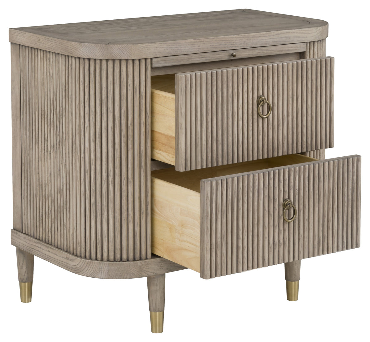 Two Drawer Demilune Nightstand (M030-BS) - Fairfield Chair