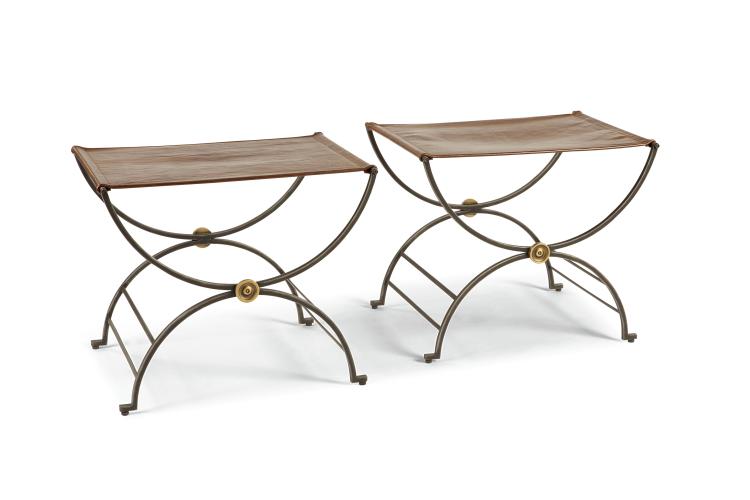 Niles Bench With Leather Seat – Ottomans by Century Furniture | Sutter & Vale