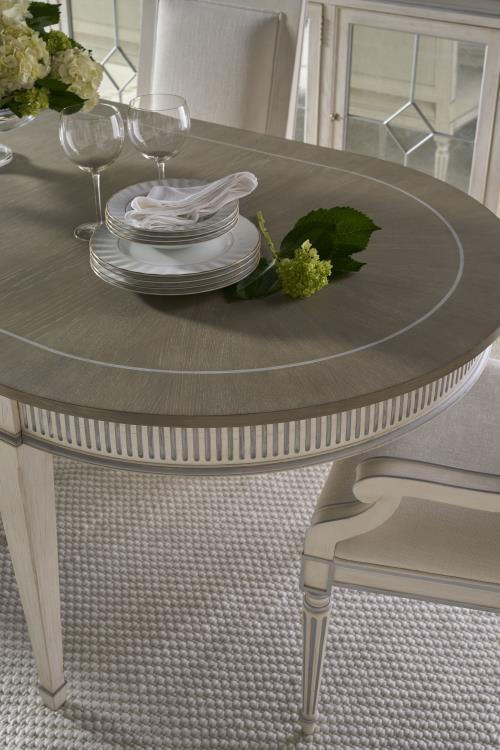 Barrington Dining Table - White/Silver – Dining Tables by Century Furniture | Sutter & Vale