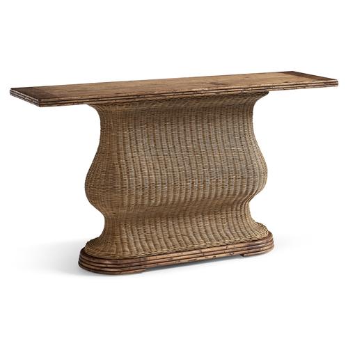 Palm Court Rattan Console Table – Consoles by Jonathan Charles | Sutter & Vale