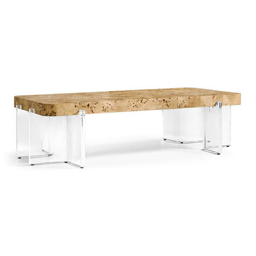 Veil Rectangular Cocktail Table – Living Room by Jonathan Charles | Sutter & Vale