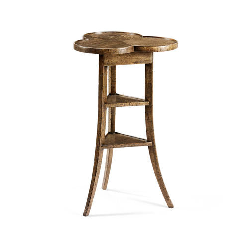 Trefoil Side Table in Medium Driftwood – Side Tables by Jonathan Charles | Sutter & Vale