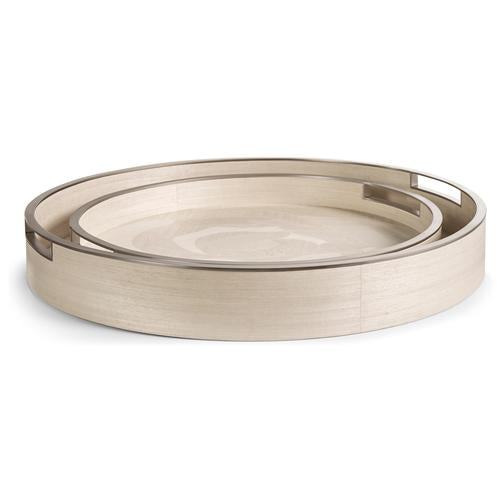 Tidepool Round Tray - Set of 2 – Bedroom by Jonathan Charles | Sutter & Vale
