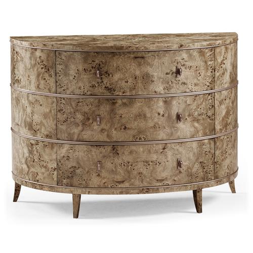Hamilton Fulgurite Mappa Burl Demilune – Accent Chairs by Jonathan Charles | Sutter & Vale