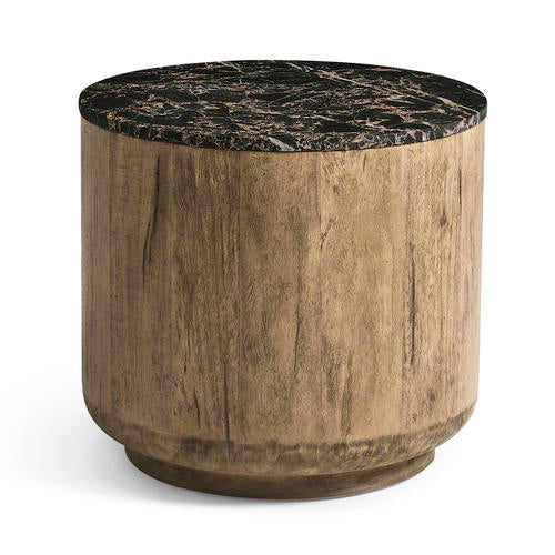 Stone Ridge Marble Round Side Table Light – Living Room by Jonathan Charles | Sutter & Vale