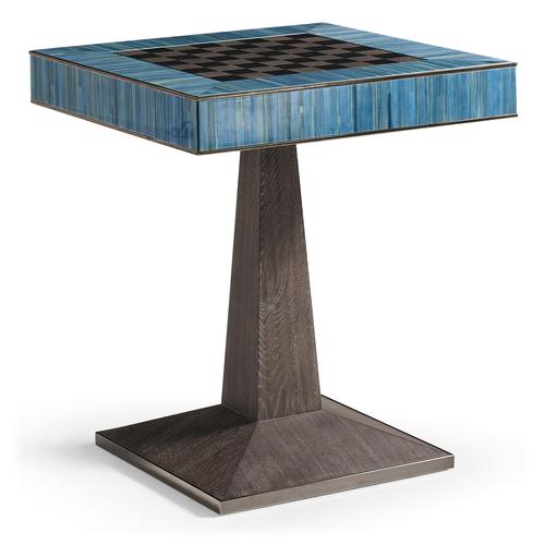 Sapphire Straw Game Table – Living Room by Jonathan Charles | Sutter & Vale