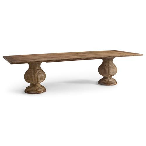 Palm Court Rattan Dining Table 120" – Dining Tables by Jonathan Charles | Sutter & Vale