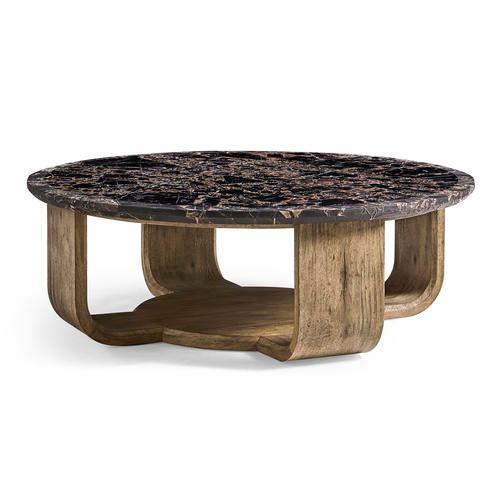 Stone Ridge Round Marble Cocktail Table Light – Coffee Tables by Jonathan Charles | Sutter & Vale