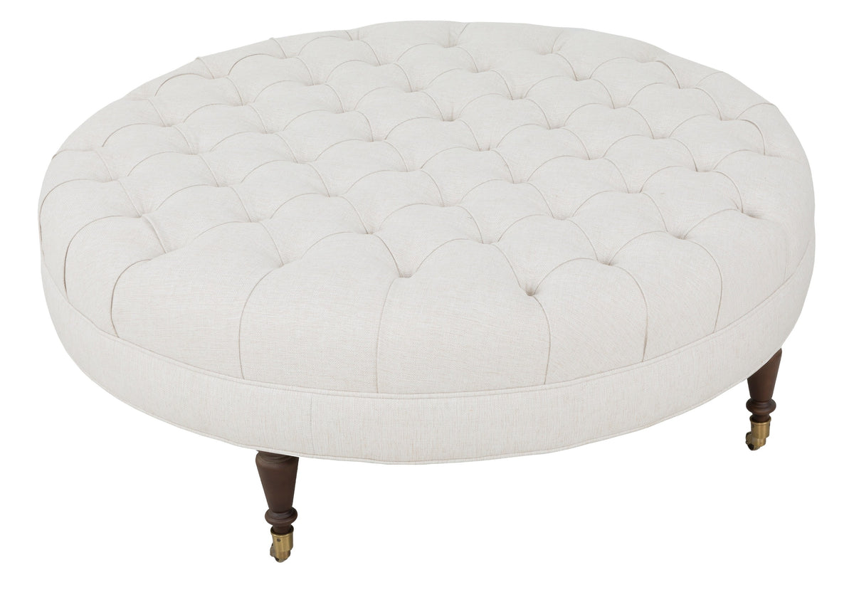 Tufted Top 36" Round Ottoman (ODTR-36-6) - Fairfield Chair
