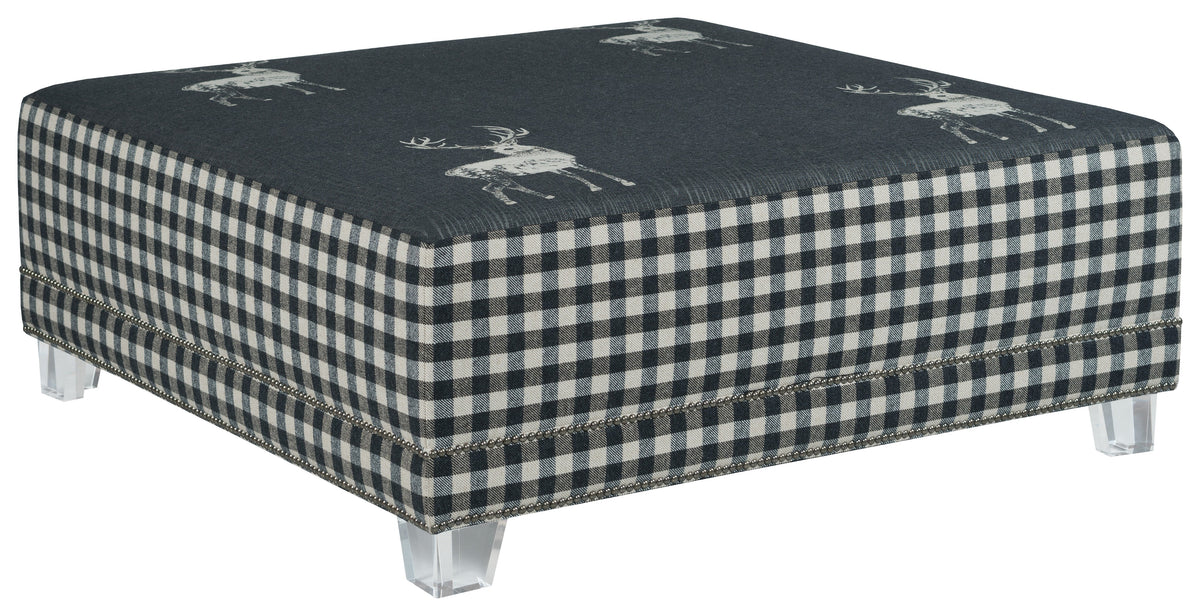 Plain Leather Square Ottoman (L-OPDA-48) - Fairfield Chair