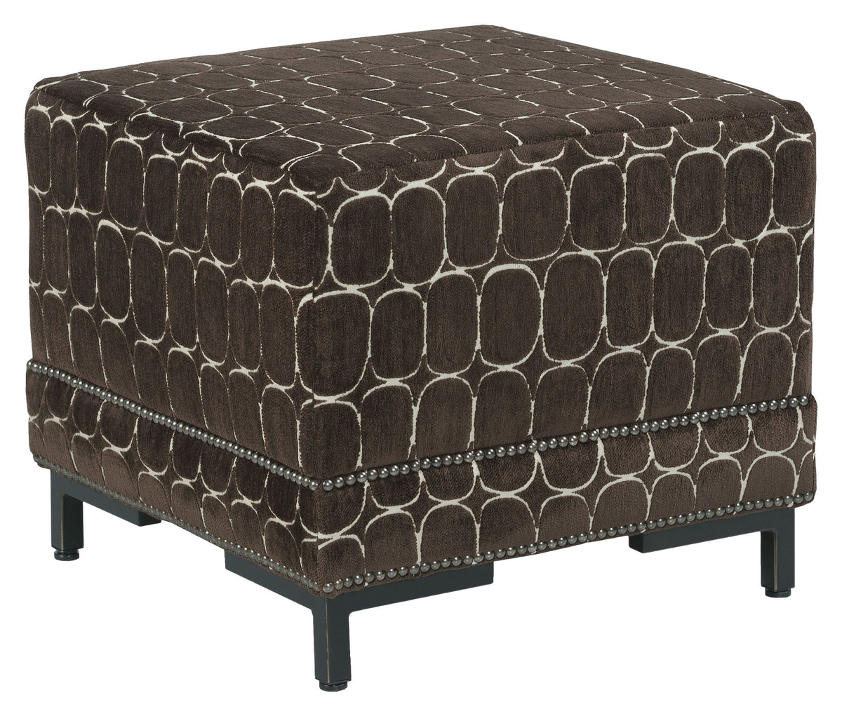 Plain Leather Square Ottoman (L-OPDM-22) - Fairfield Chair