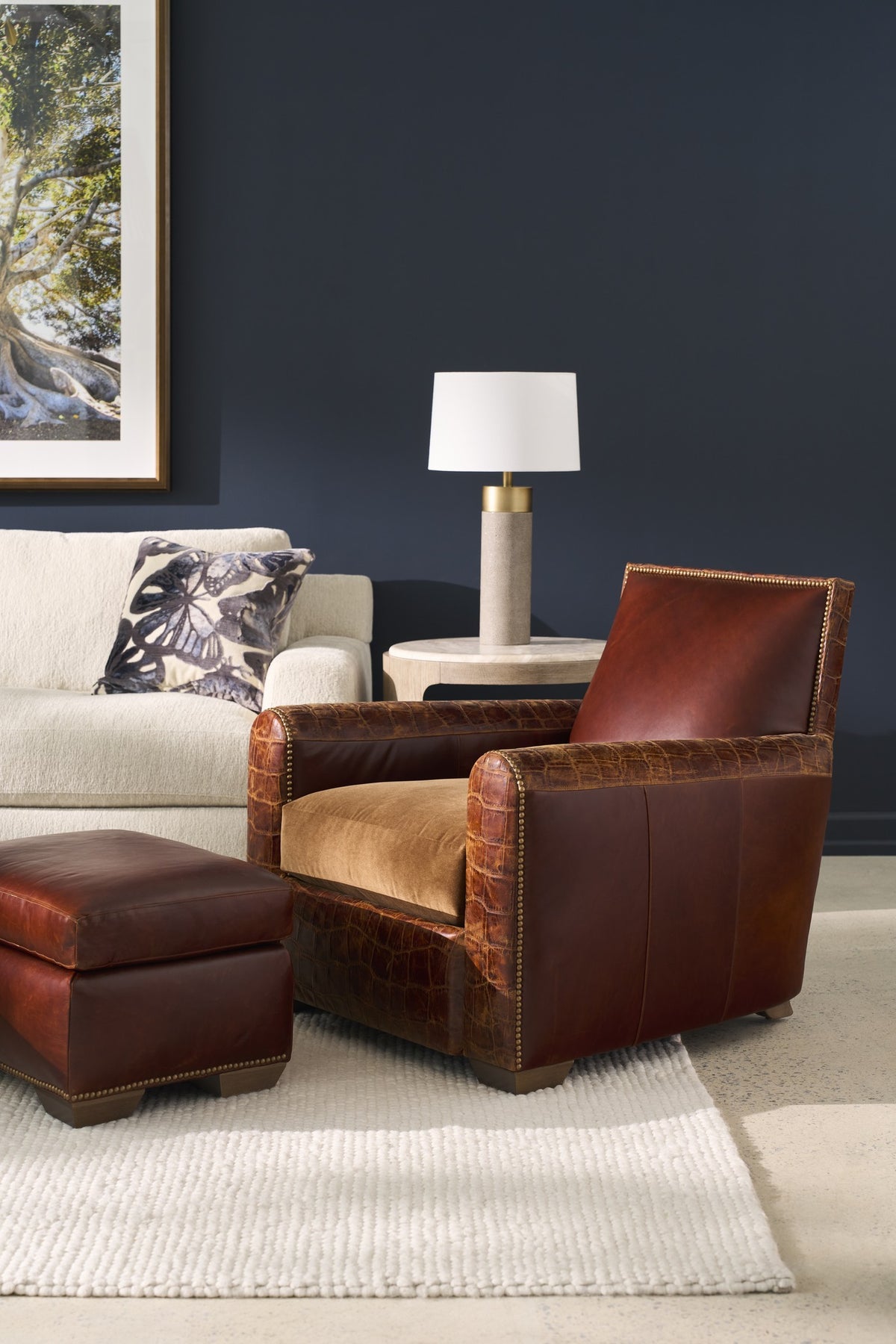 Fitzgerald Leather Lounge Chair (L-6115-01) - Fairfield Chair