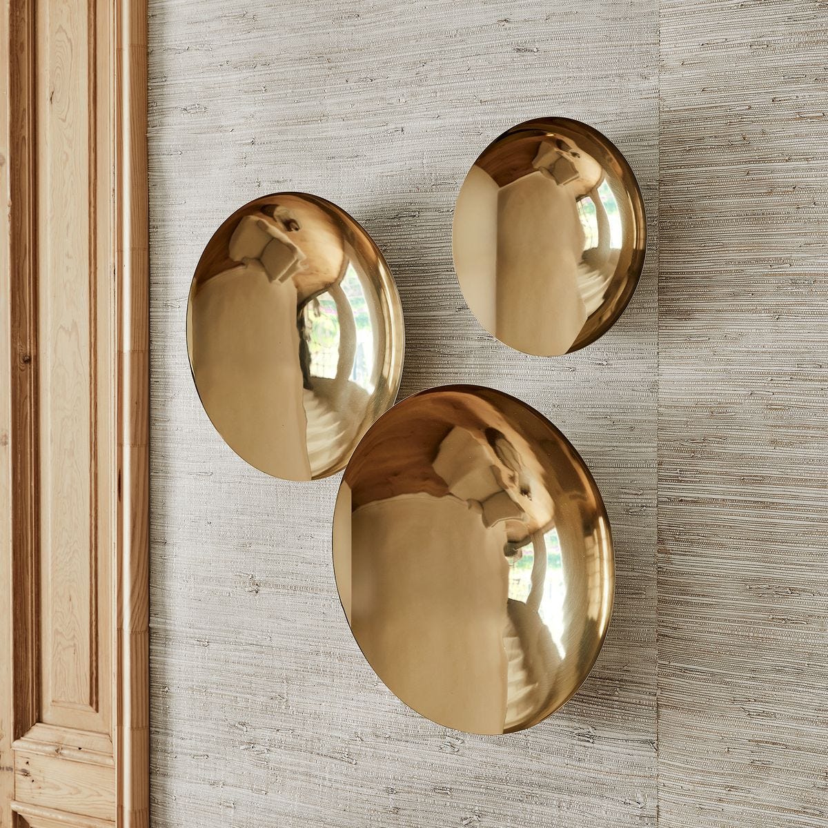 Golden Bowls Metal Wall Decor, S/3