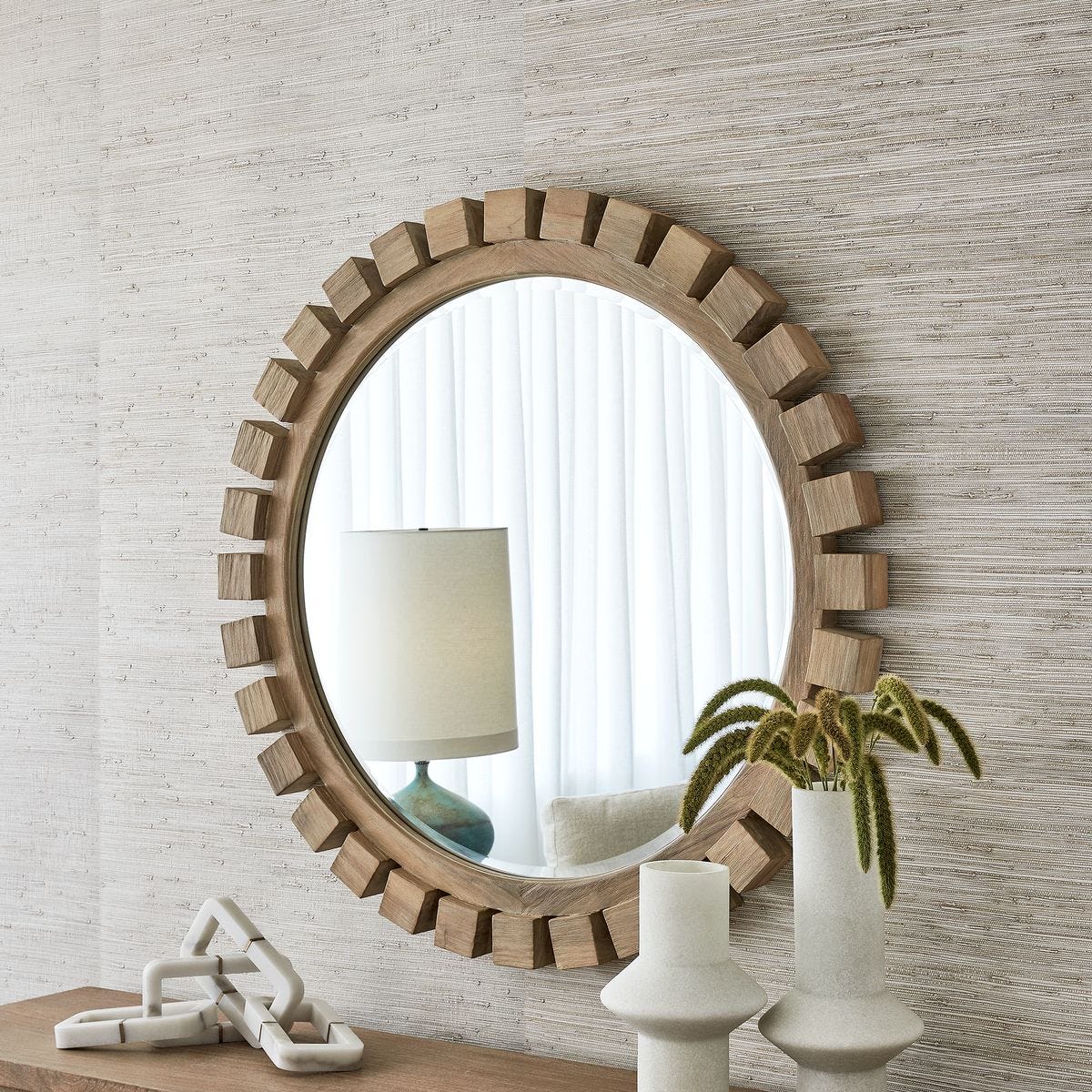 Around The Block Mirror - 46 Natural