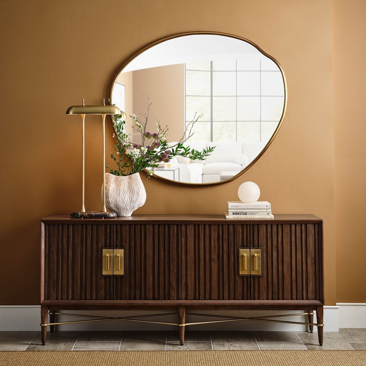 Papyrus Buffet Lamp - Michelangelo Marble
