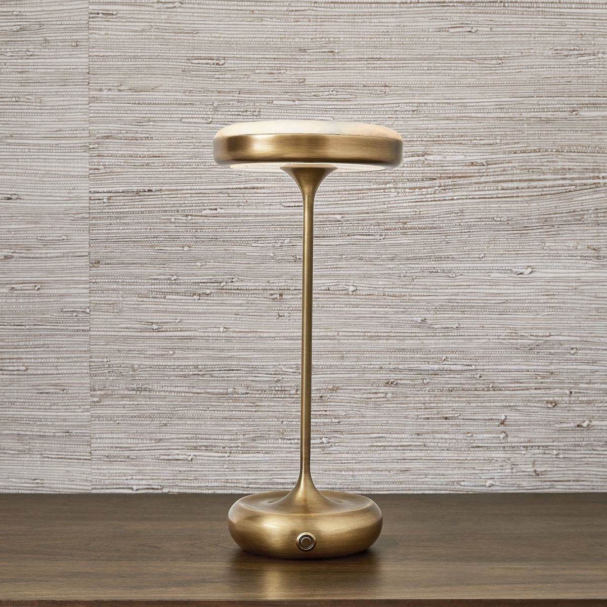 Flat Top Rechargeable Mini Lamp - Brass