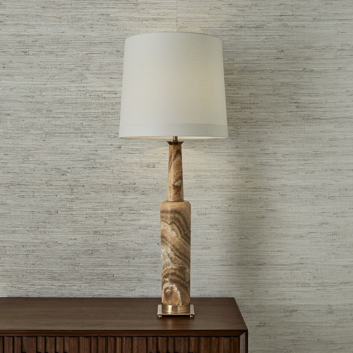 Statuesque Table Lamp - Latte Onyx