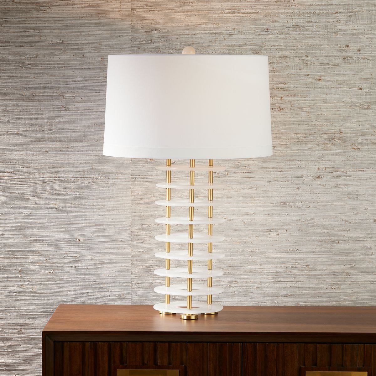 Glass Pillar Table Lamp