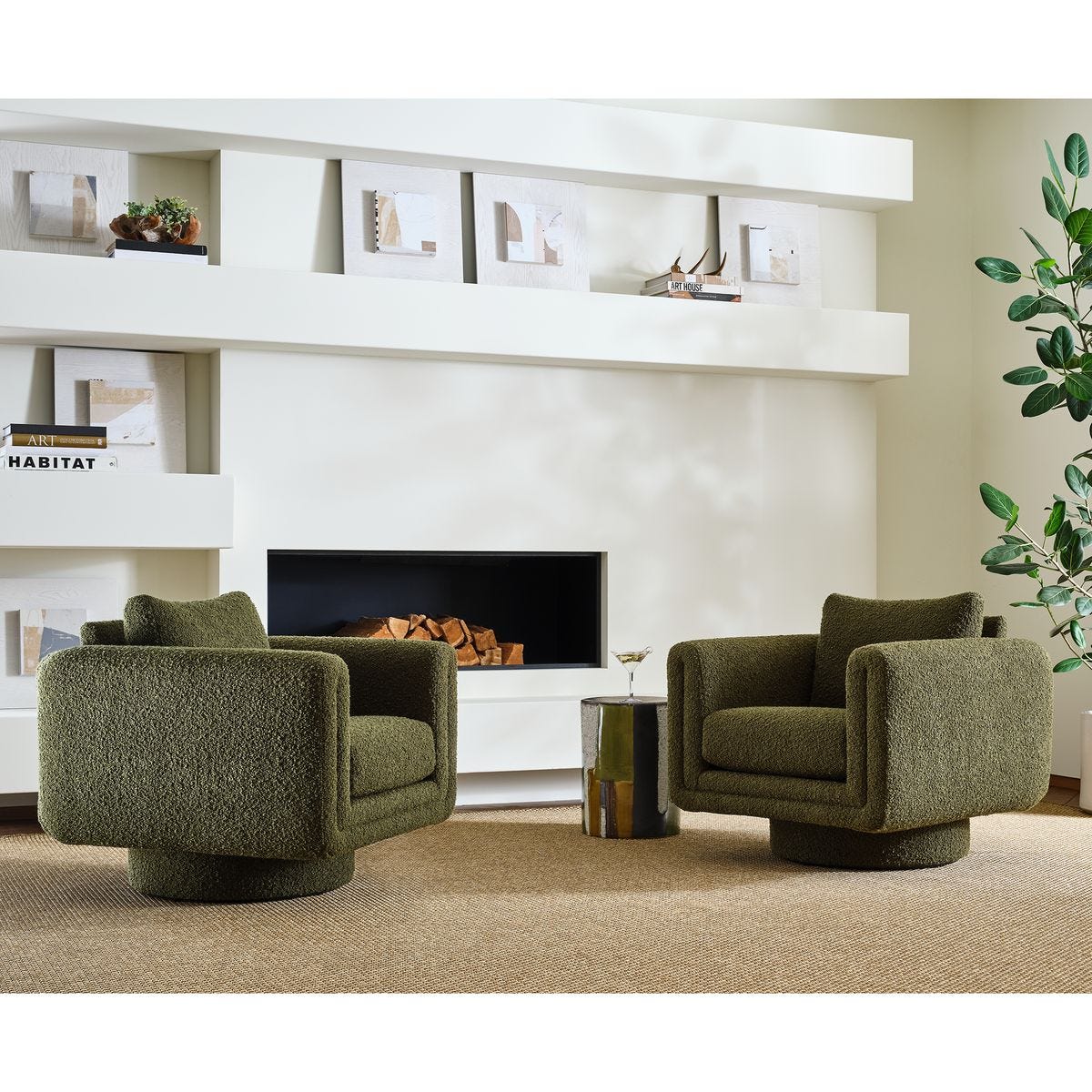 Loop Swivel Chair - Bumpy Ride Moss