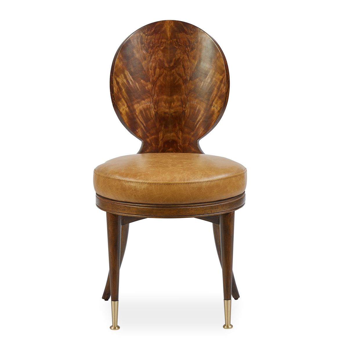 Mix and Mingle Dining/Game Swivel Chair-Golden Brown Okoume