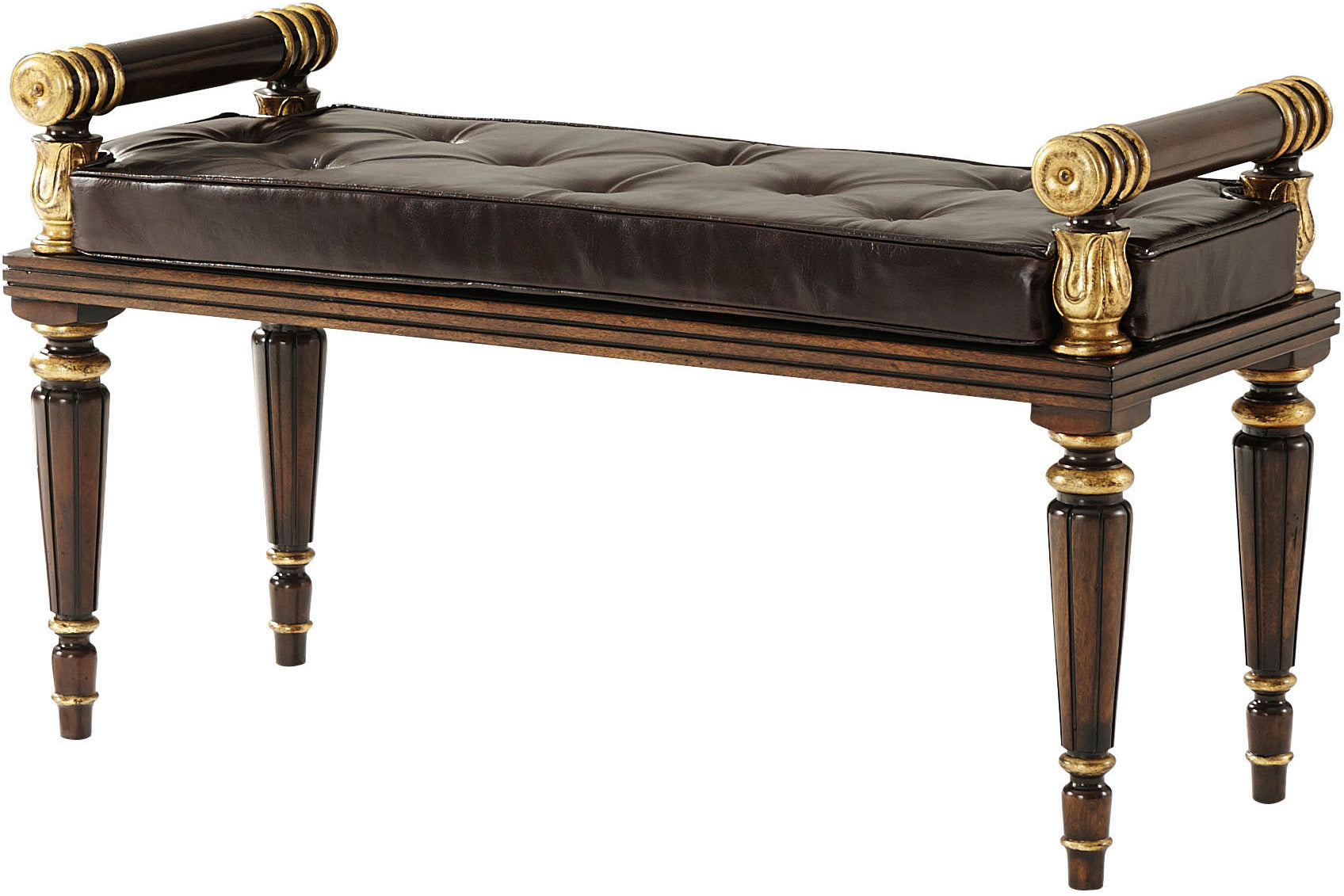 The Hall Bench in Mahogany - Theodore Alexander