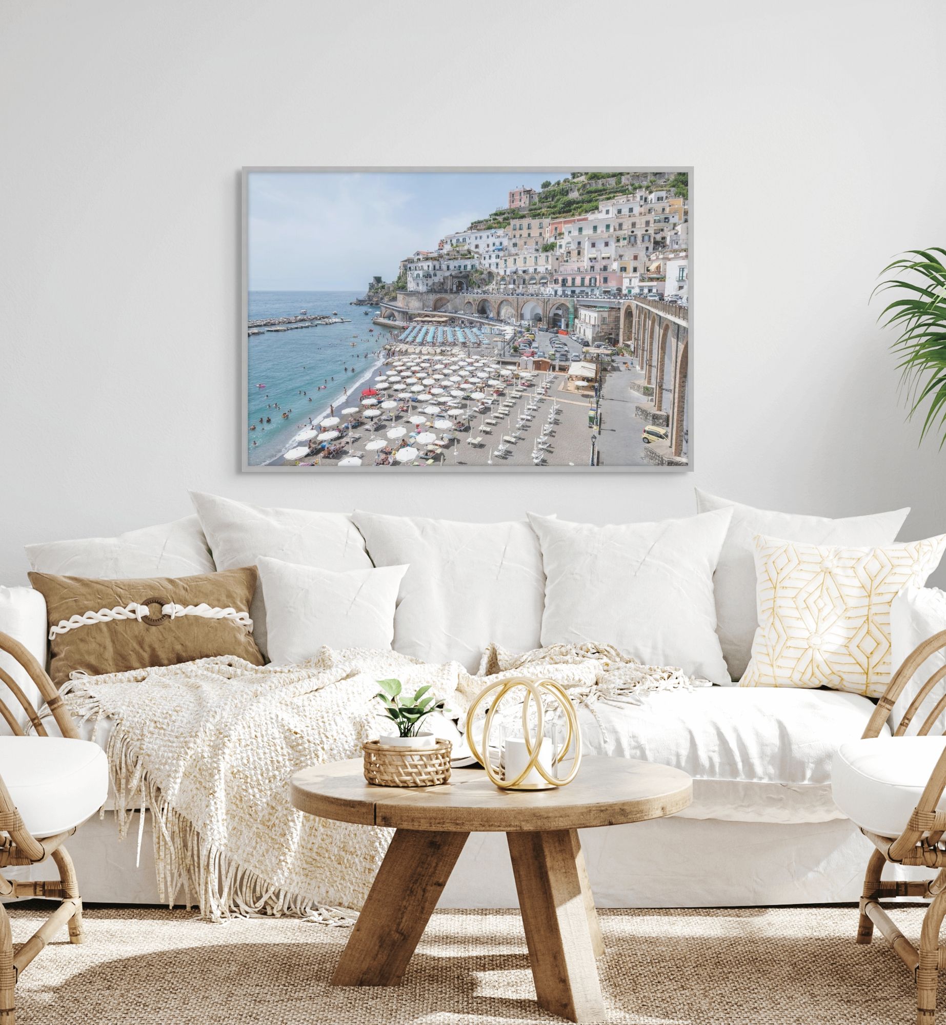 Amalfi Coast Umbrellas 3 in a room