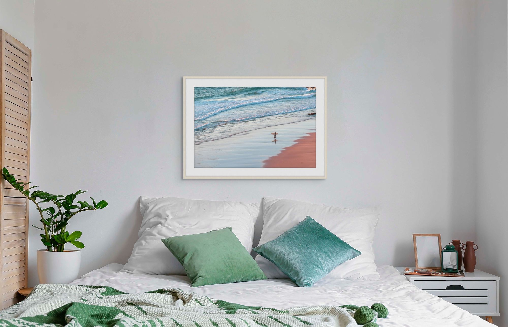 Surfer Looking into the Ocean 1 in a room