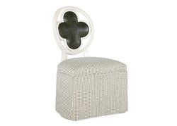 Camille Skirted Swivel Chair