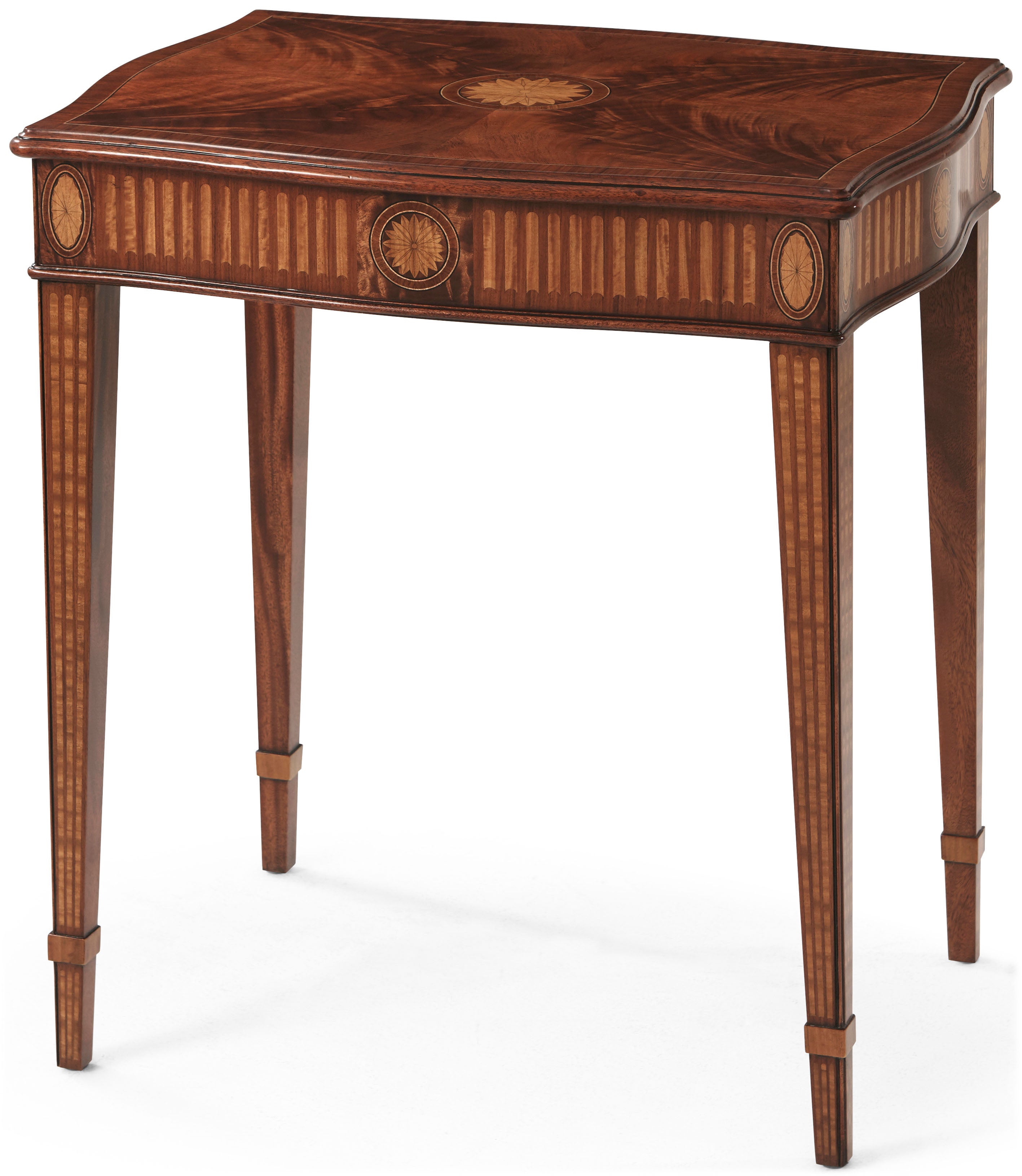 Benoite Side Table in Morado Veneer, Sycamore Veneer, Mahogany - Theodore Alexander