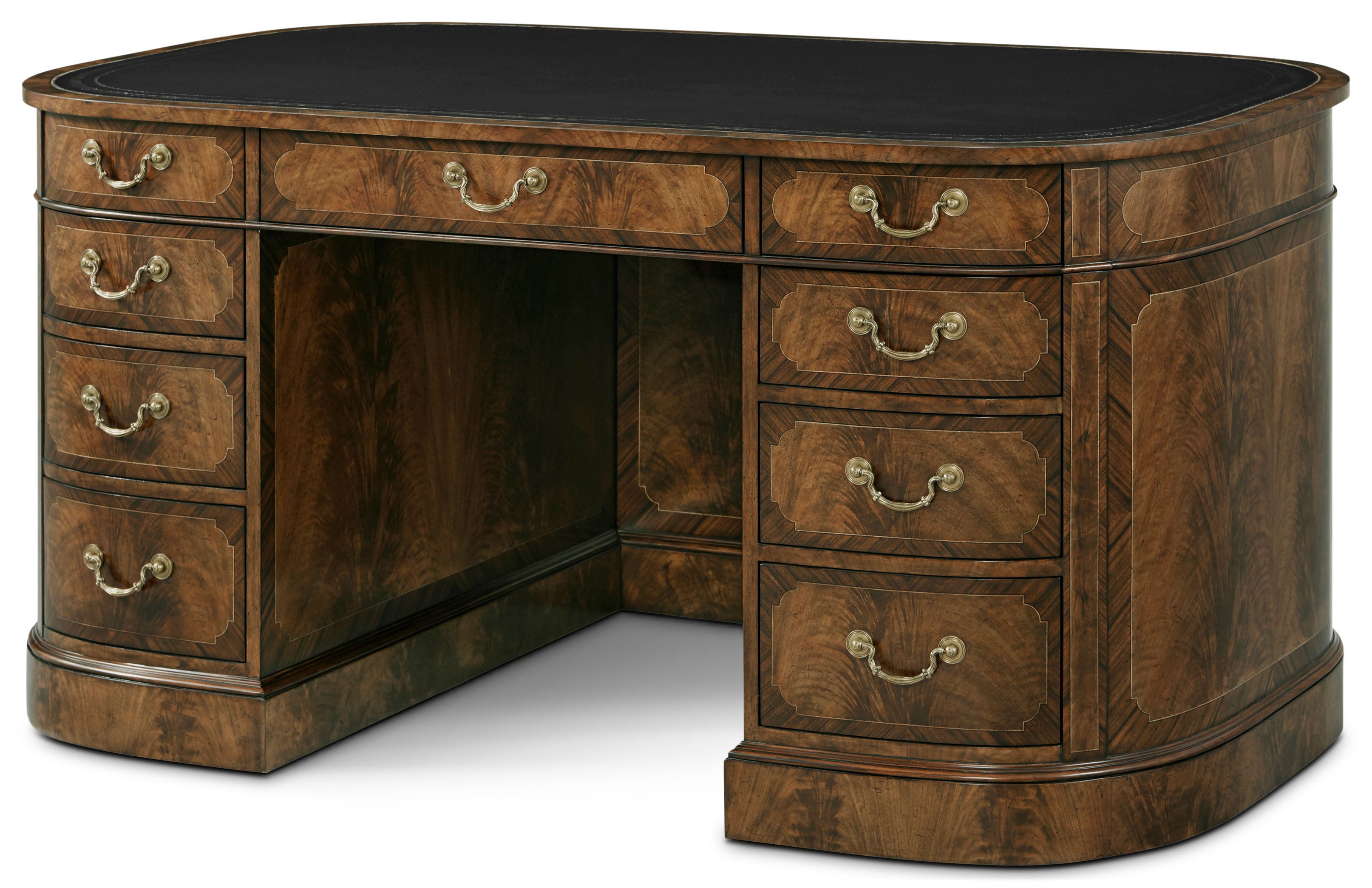 Sloane Desk in VCF1829_RAJ_MCF578.B_Medium_English / Wood, Brass, Veneer - Theodore Alexander