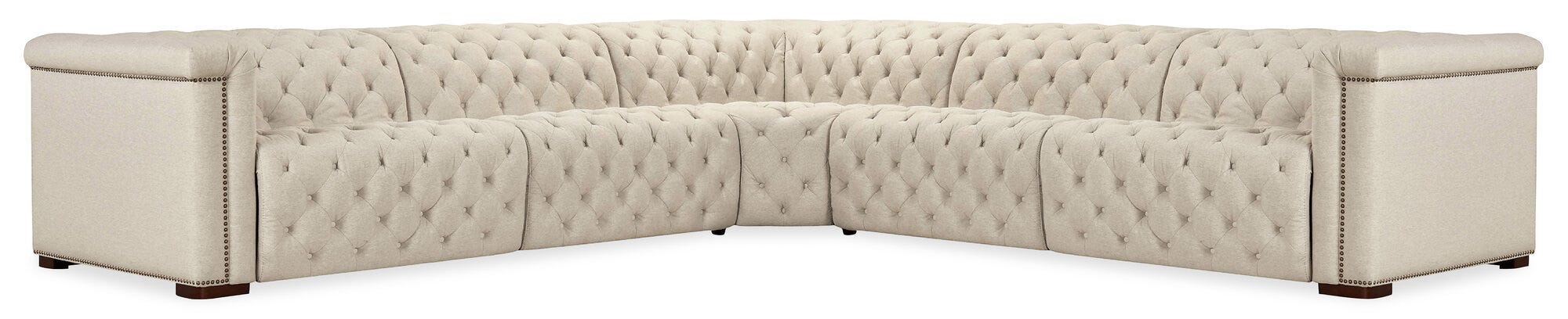 Savion Deux 5 Seat Sectional with Three Power Recliners and Six Power Headrests