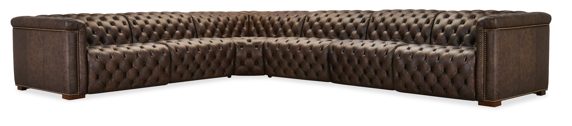 Savion Deux 6 Seat Sectional with Three Power Recliners and Seven Power Headrests