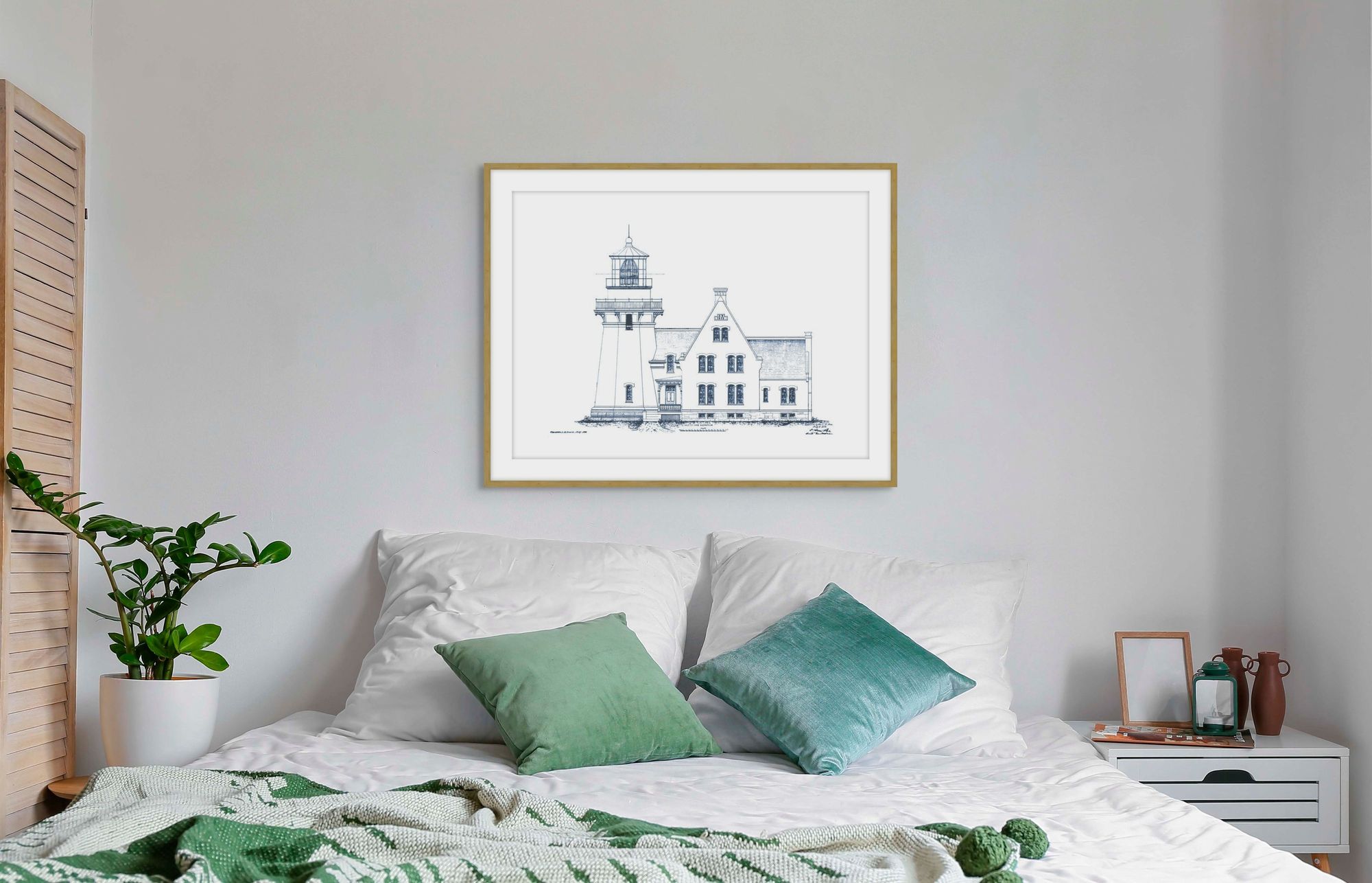 Blueprint of Lighthouse 2 in a room