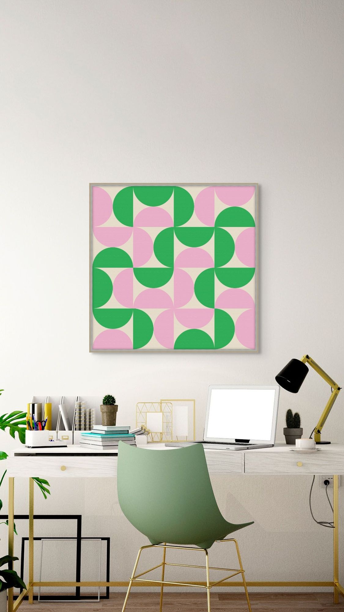 Vibrant Semicircle 2 in a room