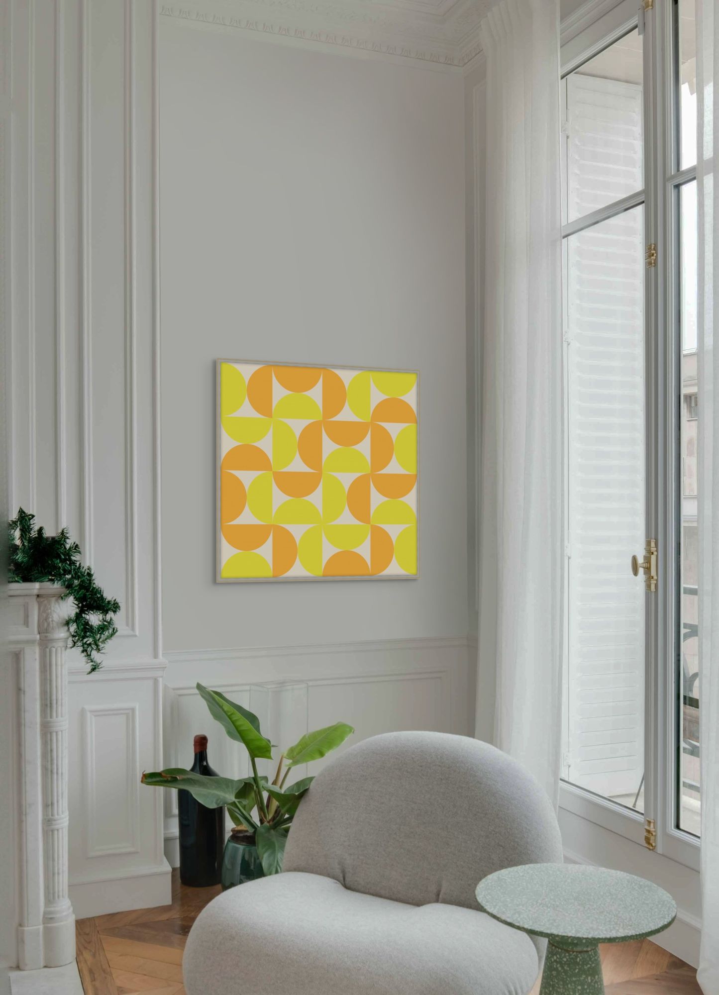 Vibrant Semicircle 12 in a room