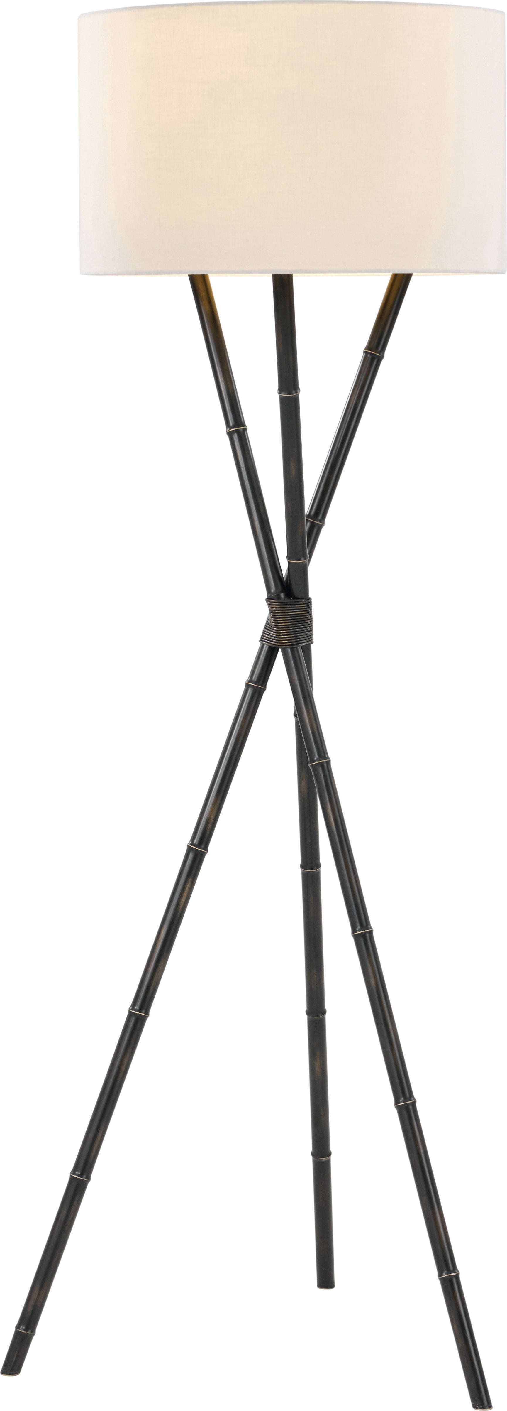 Kesden Trio Floor Lamp in Aluminium - Theodore Alexander