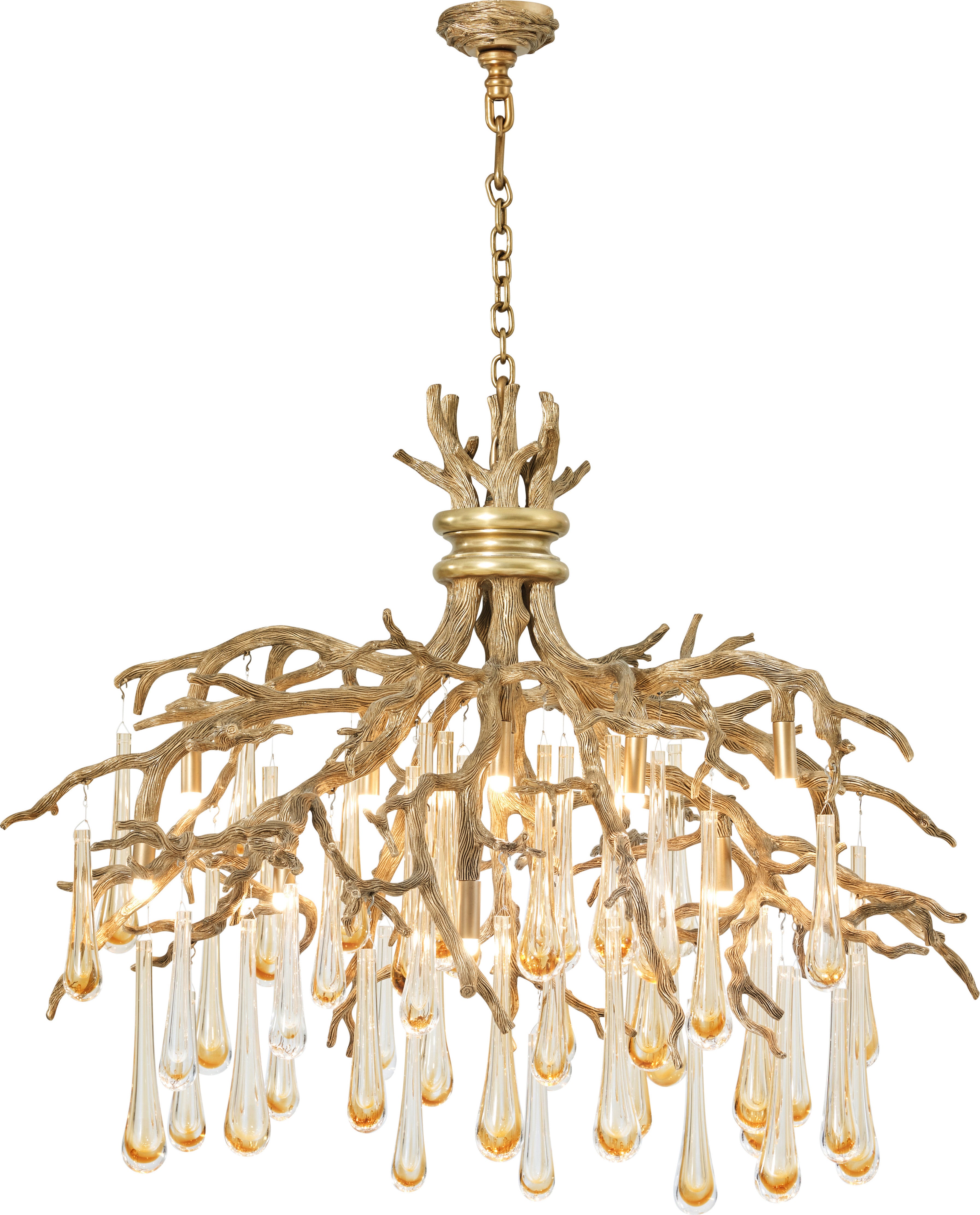 LLoret Piccola Chandelier in Aluminium, Glass - Theodore Alexander