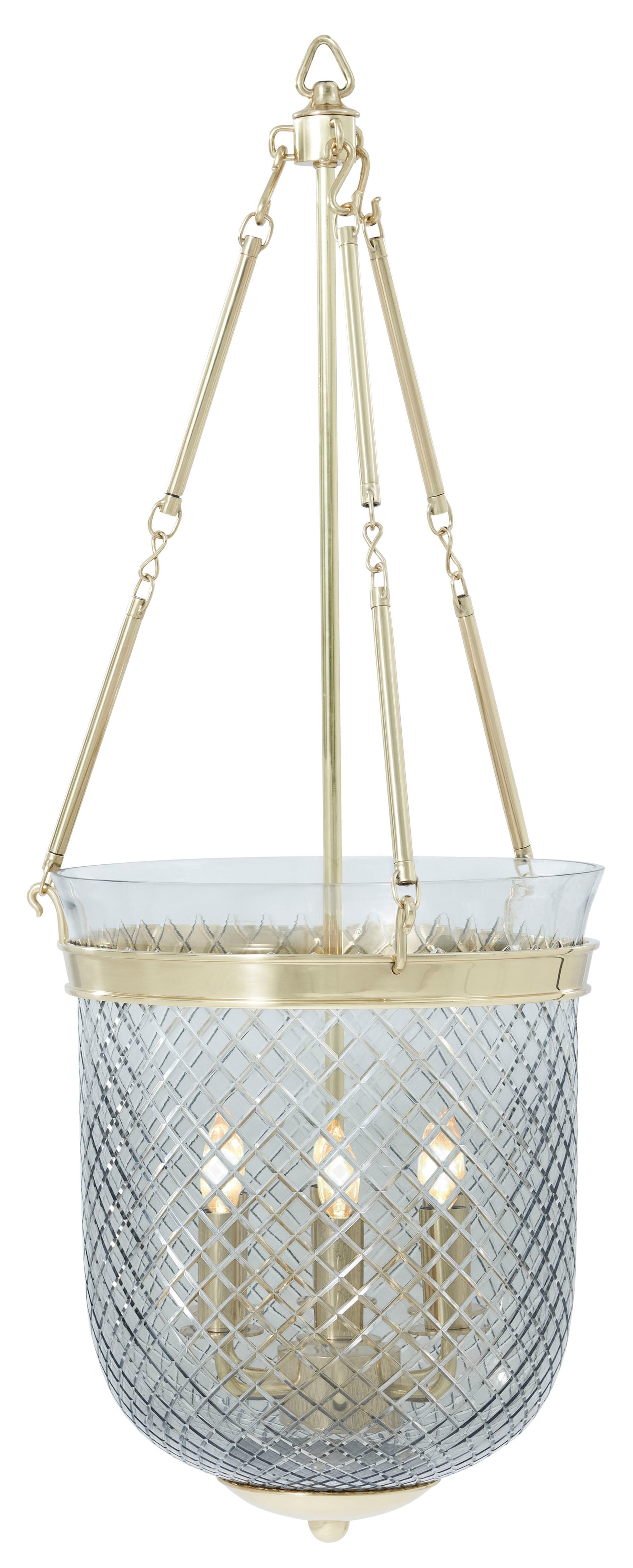 Rhett Hanging Pendant in Brass, Glass - Theodore Alexander