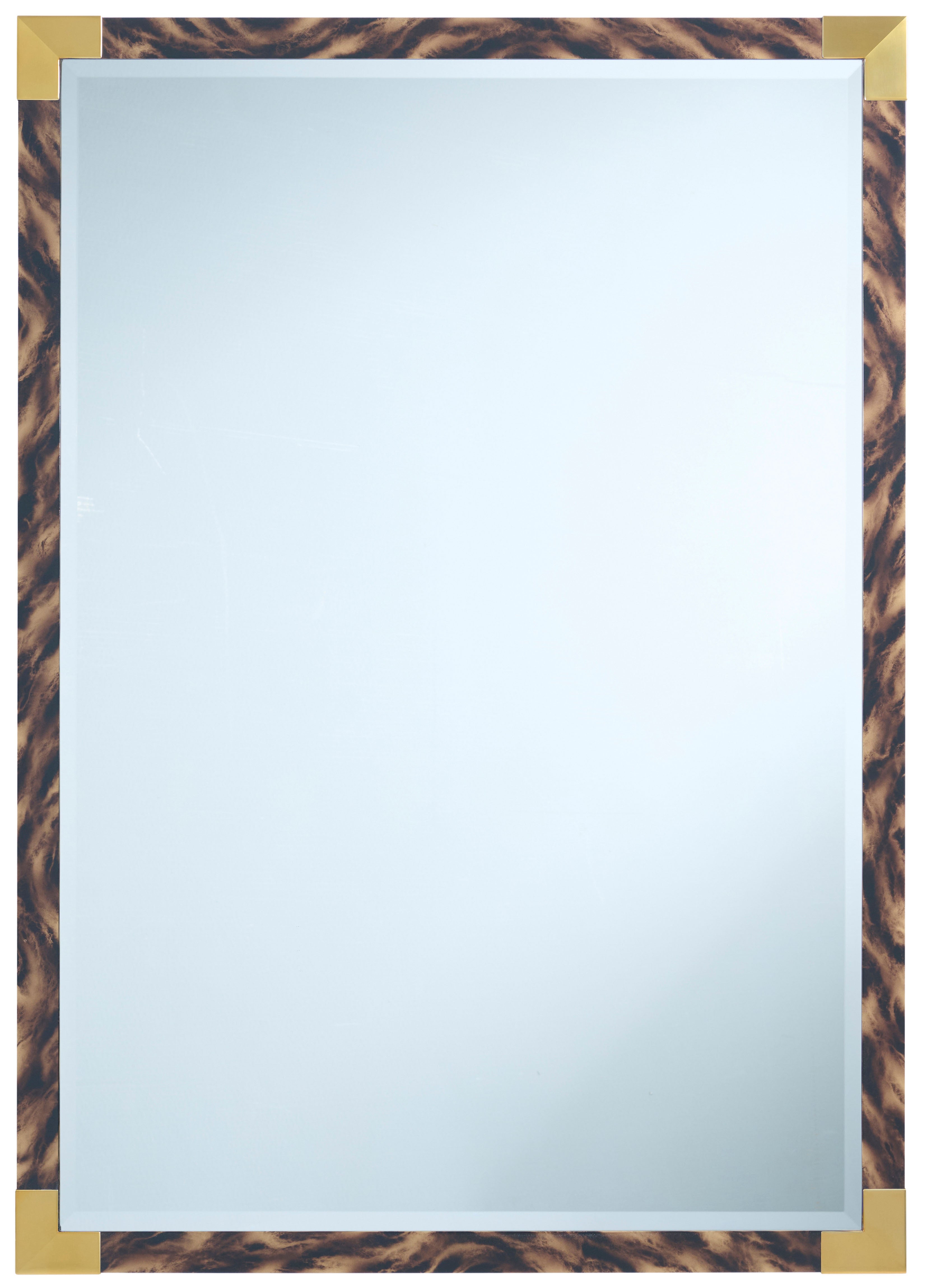 Arakan Rectangular Mirror in Mirror, Stainless Steel - Theodore Alexander