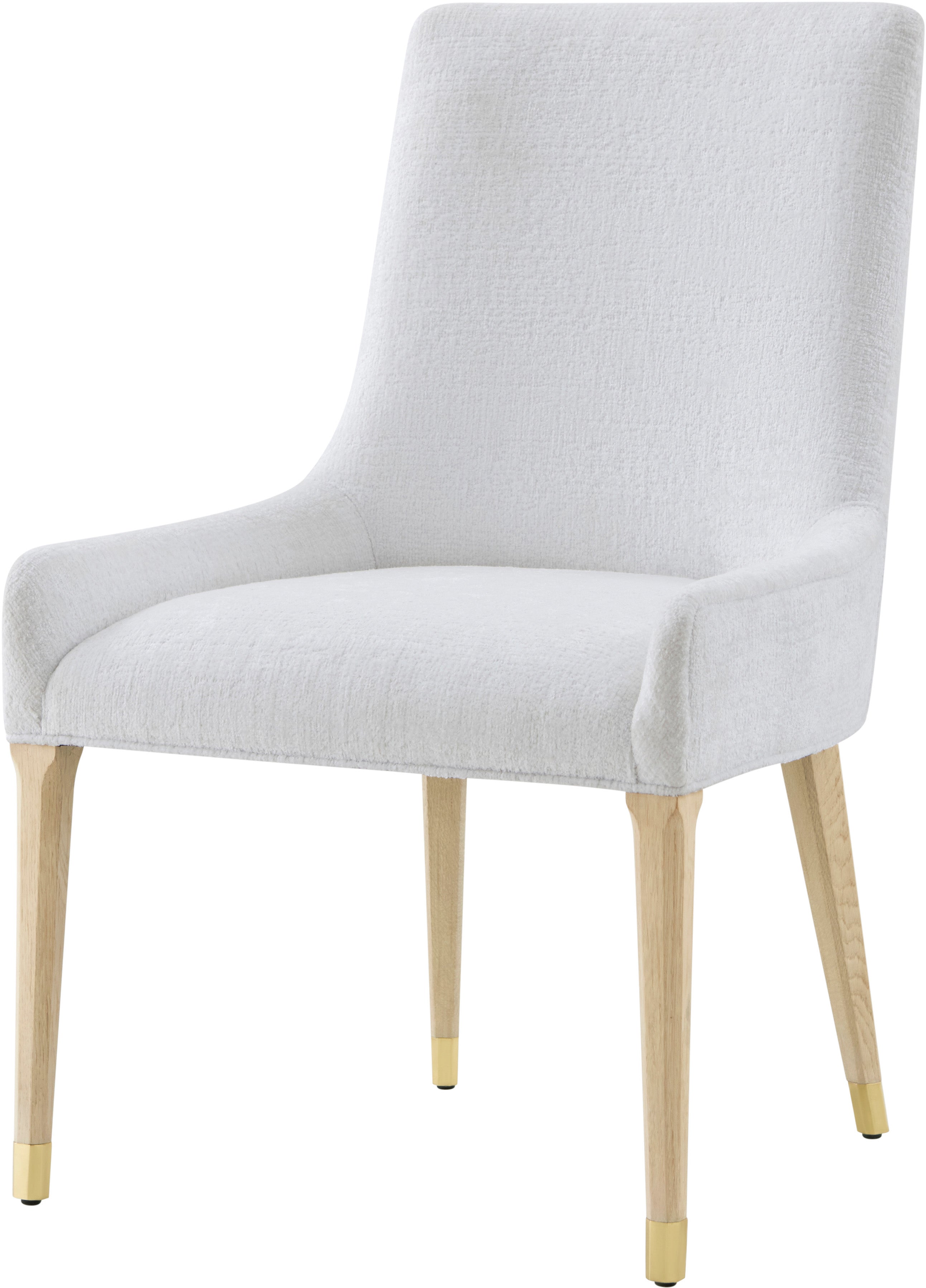 Judith Leiber Dining Side Chair II in Oak Wood, Brass, Mother of Pearl - Theodore Alexander