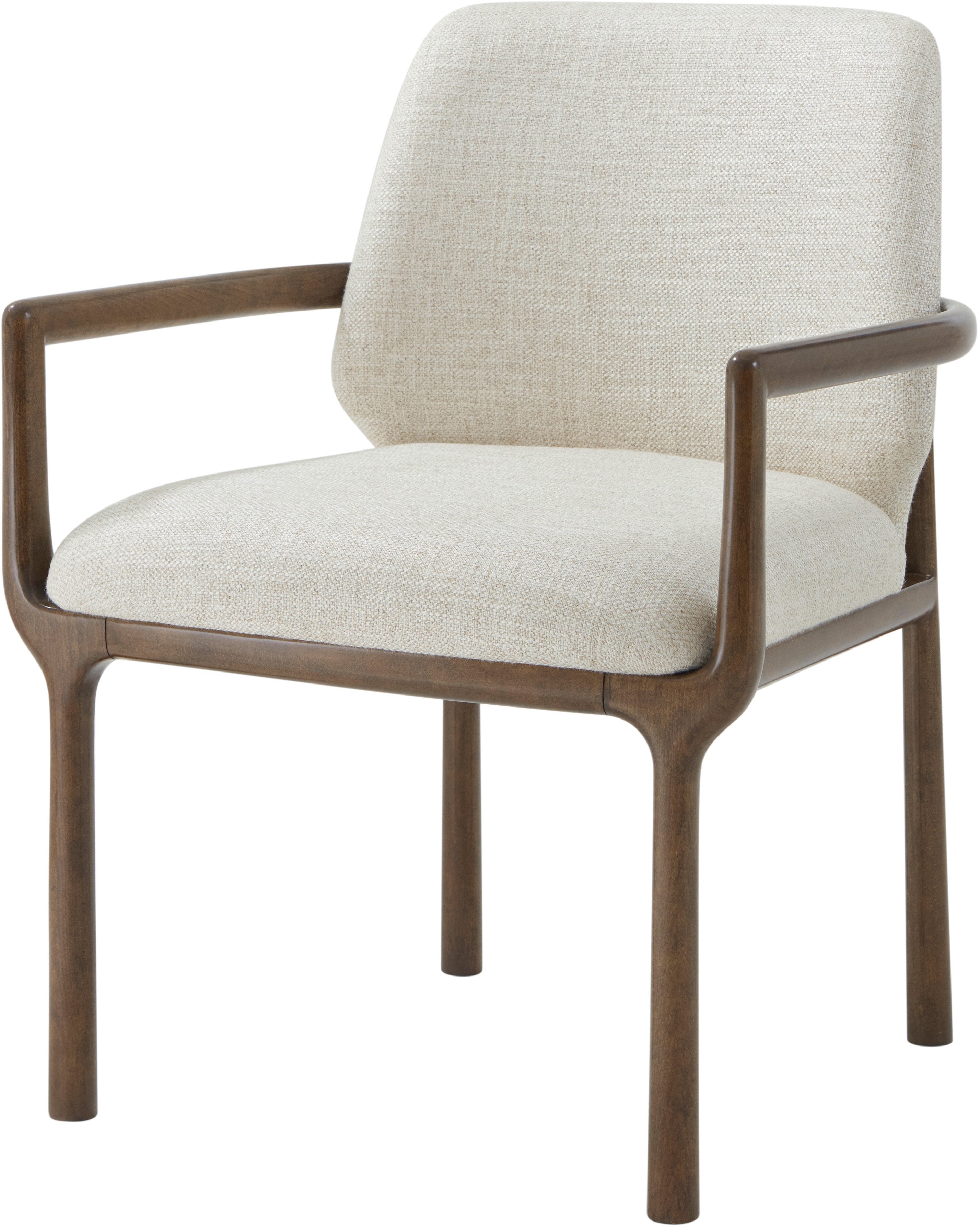 Kesden Dining Armchair in UP0606_Halo / Wood - Theodore Alexander