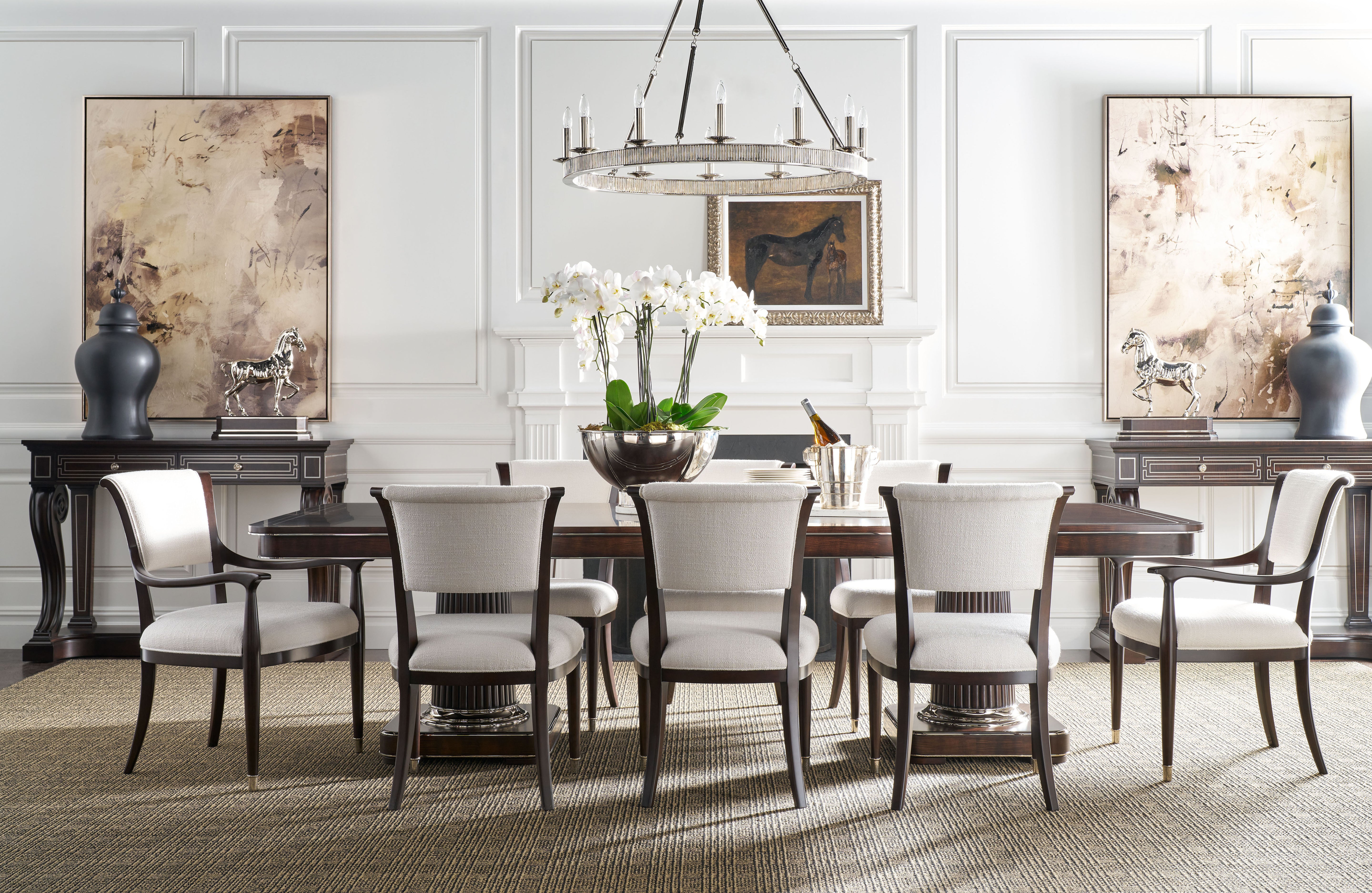 Spencer London Upholstered Armchair II – Dining Chairs by Theodore Alexander | Sutter & Vale