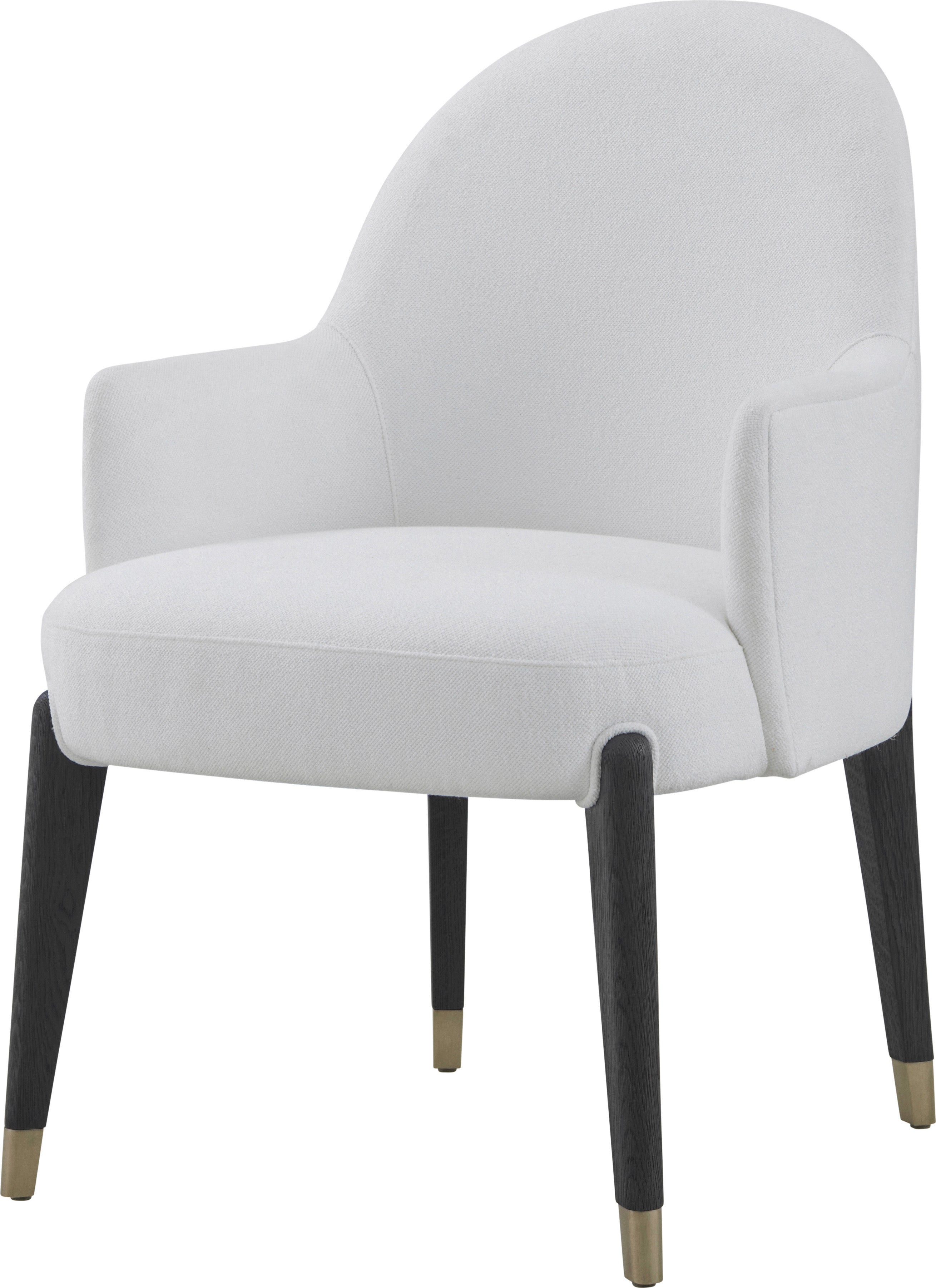 Luna Dining Arm Chair II in Solid Wood, Aluminium - Theodore Alexander