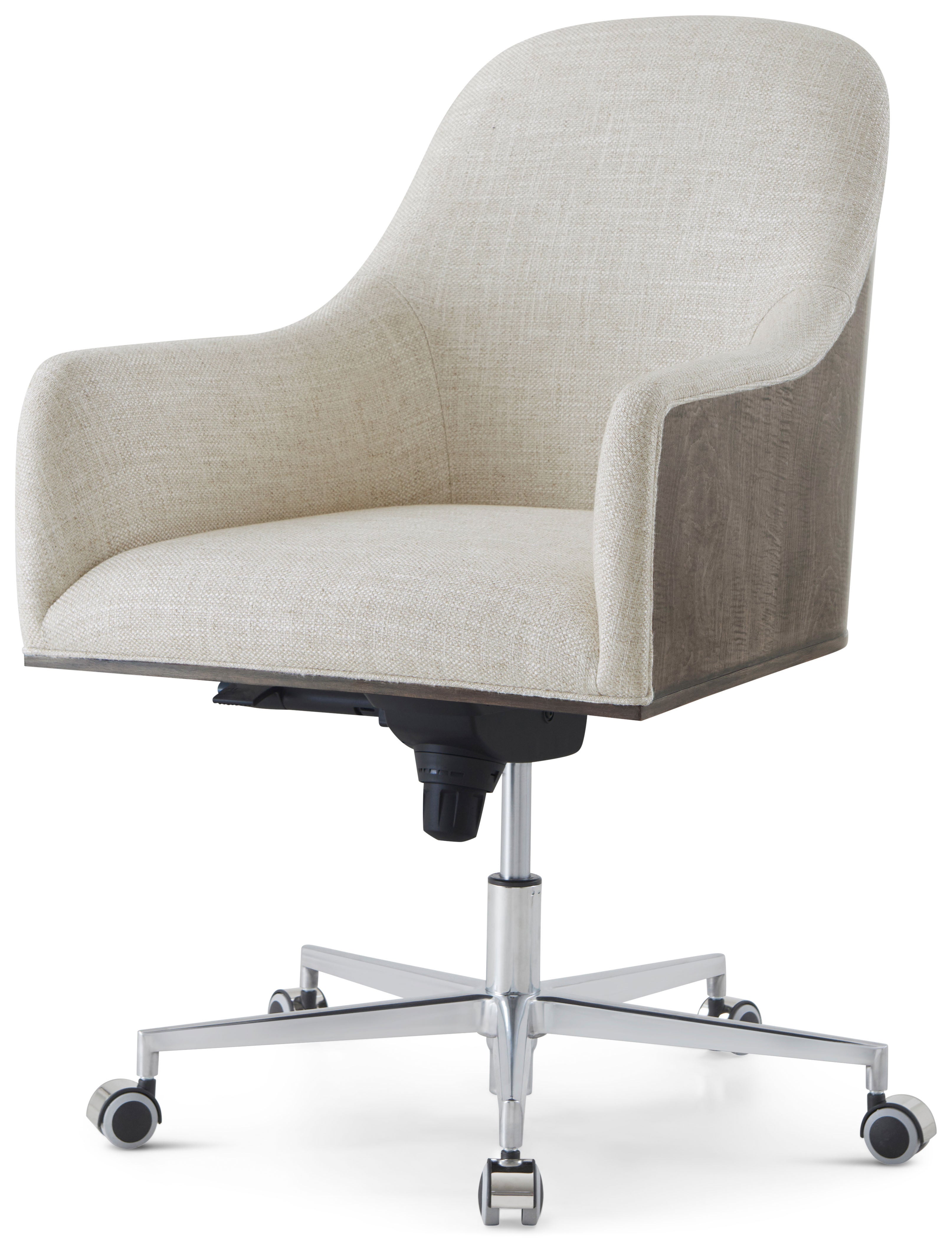 Hudson Desk Chair in VCF1868_Pebble_Grey / Steel, Veneer - Theodore Alexander